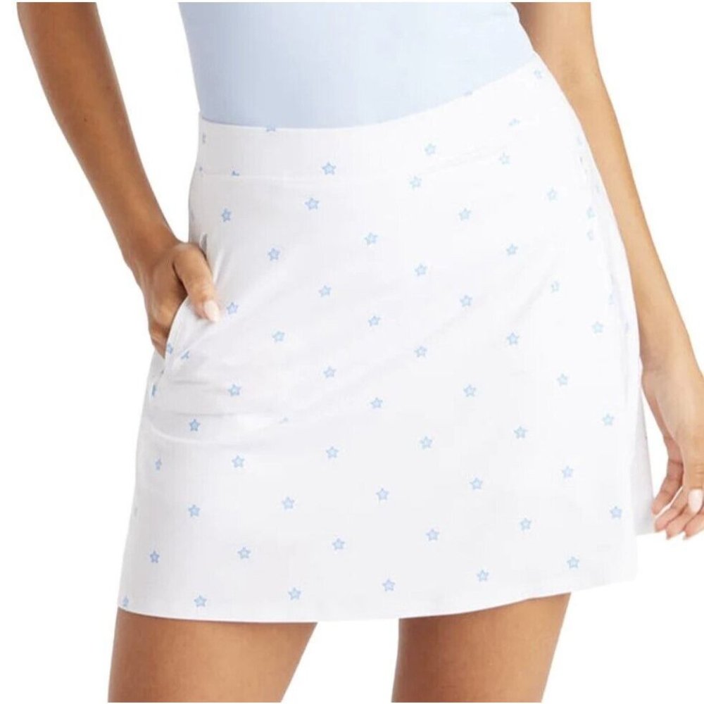G/Fore Mini Stars Tech A-Line Golf Skirt Skort in Snow